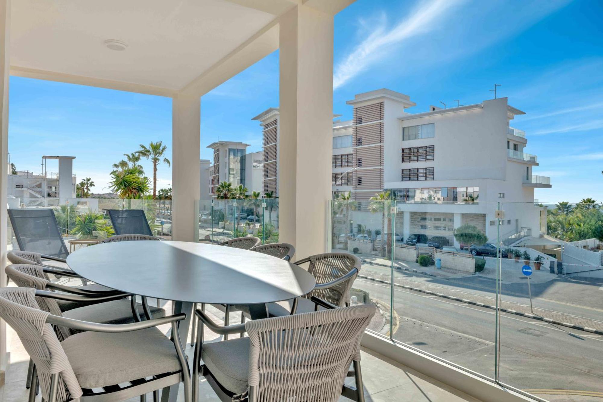 파포스 Phaedrus Living: Seaview Luxury Flat Limnaria 150 아파트 외부 사진